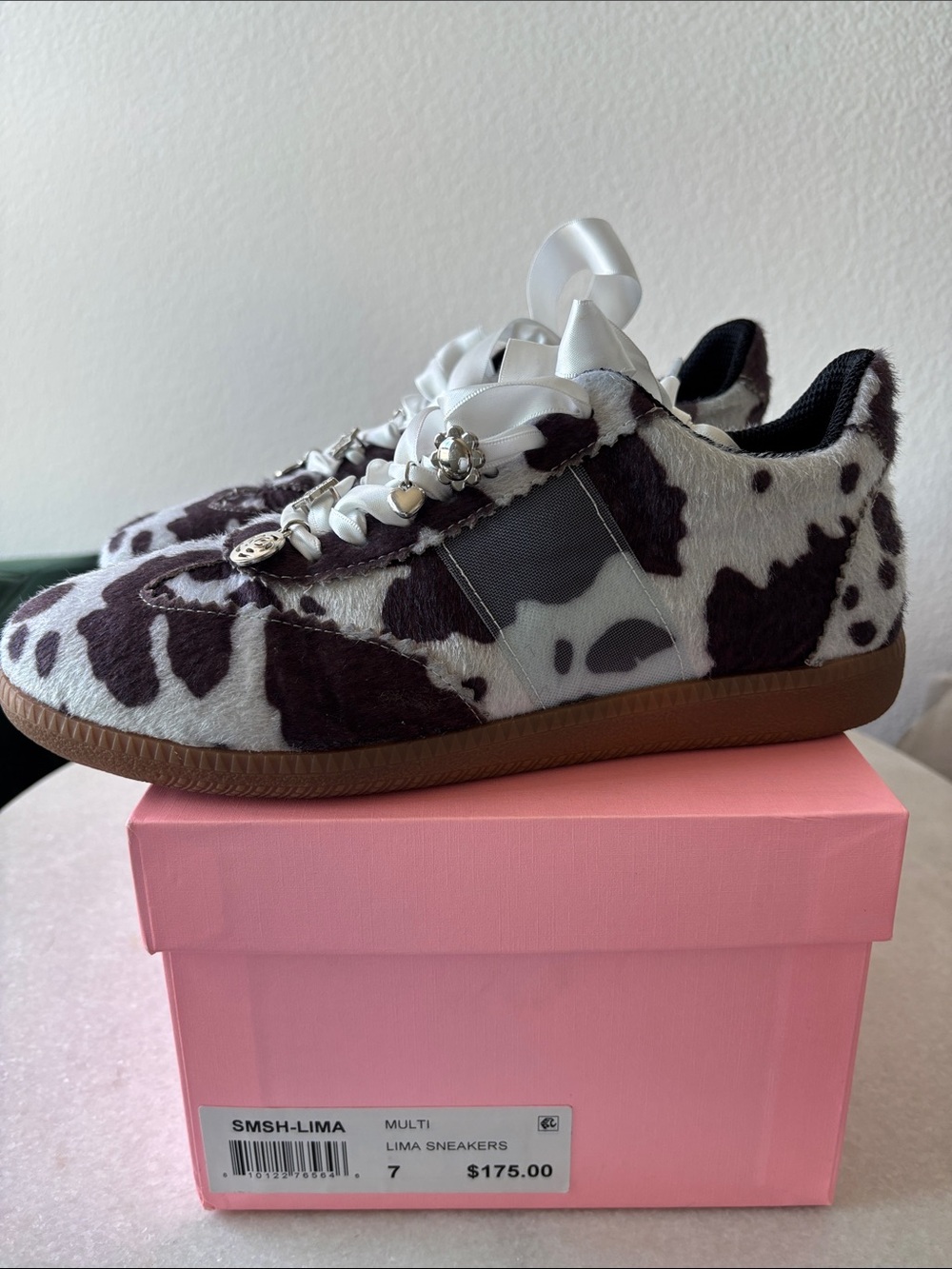SMASH-LIMA Cow Print Sneakers